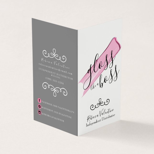 Glans som ett Chef-vikat Affärskort Visitkort (Utsida)