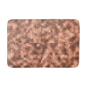 Glänsande Champagne Guld Lyx Glitter Feminint Badrumsmatta