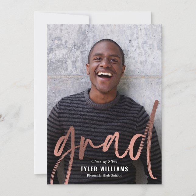 Glänsande Examensannonsering Inbjudan (Framsida)