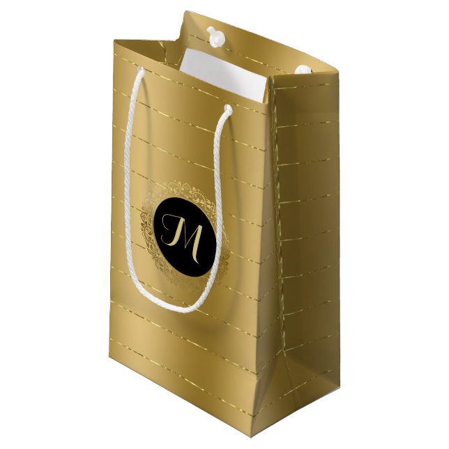 Glänsande falska guld-ränder monogram (Framsidan Vinklad)