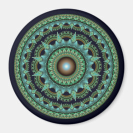 Glänsande fraktal stjärna mandala magnet