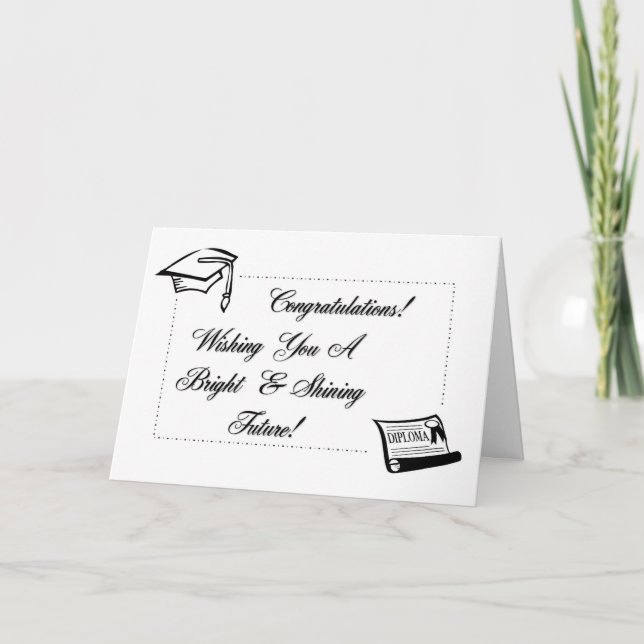 Glänsande framtida akademikert kort (Framsida)