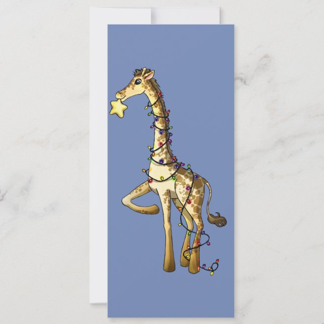 Glänsande Giraff Inbjudningar (Framsida)