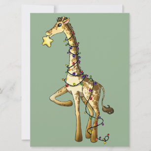 Glänsande Giraff Inbjudningar