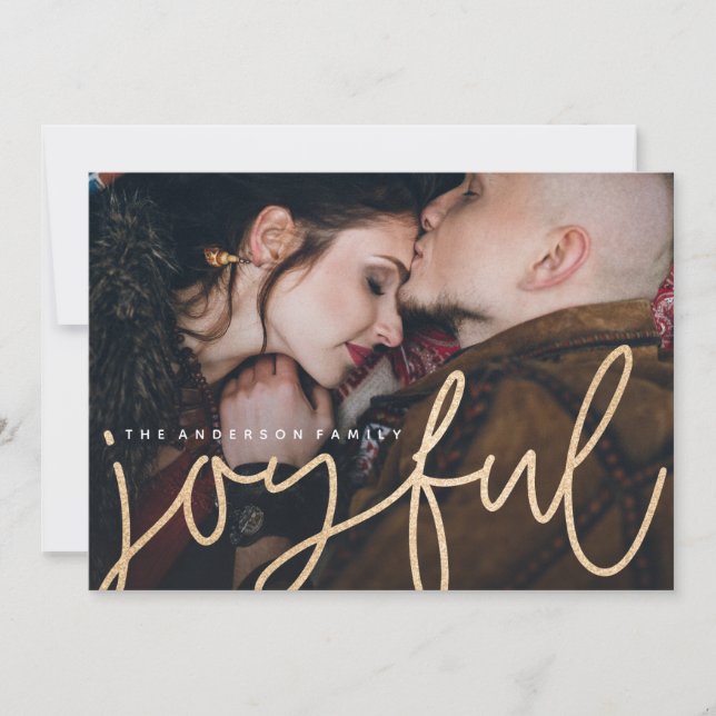 Glänsande glädjefullt vykort (Framsida)