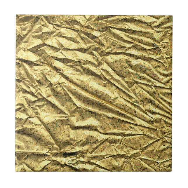 Glänsande guld folie kakelplatta (Framsidan)