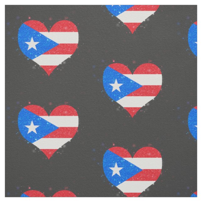 Glänsande härligt för Puerto Rico flagga Tyg (Provkarta)
