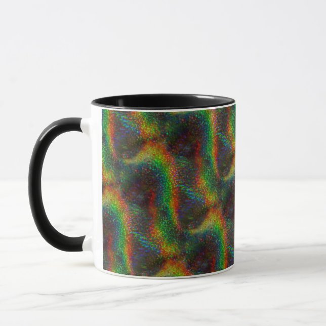 Glänsande Holographic regnbågeljusglitter vinkar Mugg (Vänster)