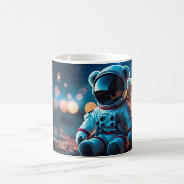 Glänsande Kosmisk Teddy  Kaffemugg (Center)