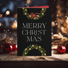 Glänsande krans God Jul Helgkort