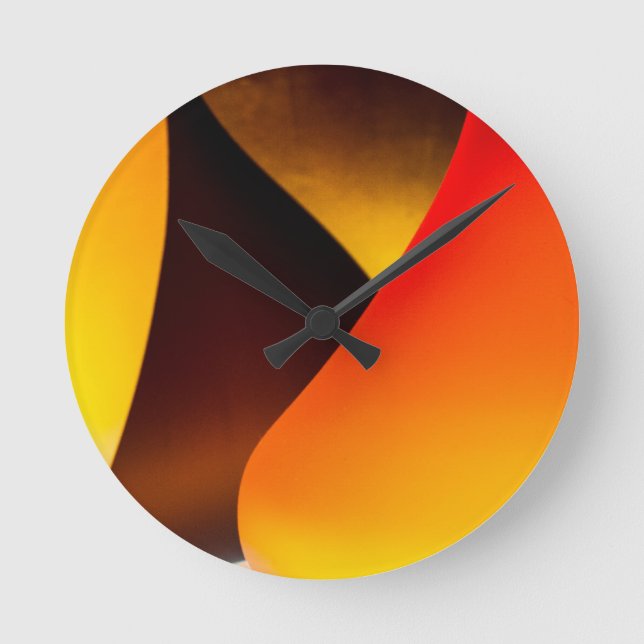 Glänsande Murano exponeringsglas Rund Klocka (Framsida)