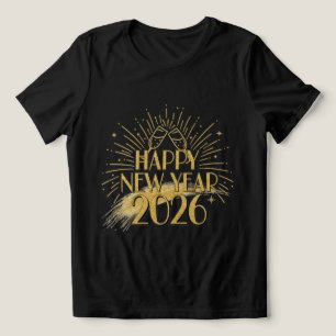 Glänsande Nyår 2026 T-shirt för Kvinnor