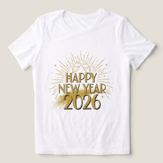 Glänsande Nyår 2026 T-shirt för Kvinnor