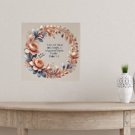Glänsande Peach och Blå Pastell Anpassningsbar Ver Poster