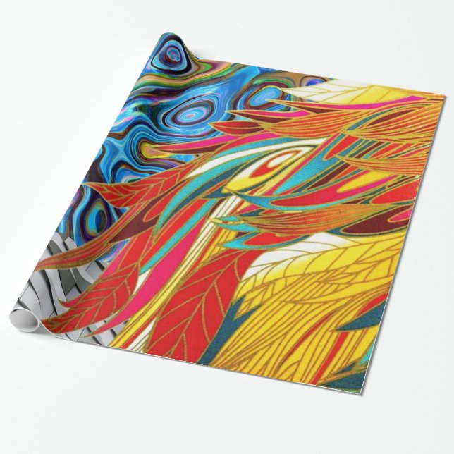 Glänsande presentpapper, Abstrakt Presentpapper (Utrullad)