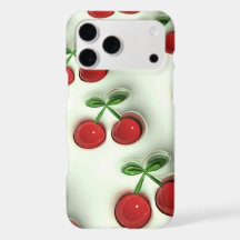 Glänsande röda körsbär – 3D estetisk iPhone-fodral