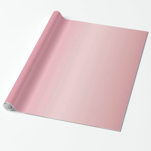 Glänsande Rose Gold Glam Elegant Mall Present Presentpapper (Utrullad)