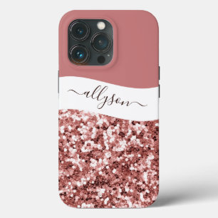 Glänsande rose gold personlig Case-Mate iPhone-fod