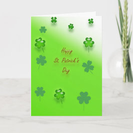 Glänsande Shamrocks St. Patricks dag Kort