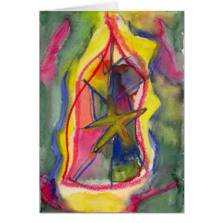 Glänsande stjärna hälsningskort