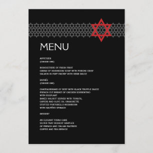 Glänsande stjärnapub/bat mitzvah meny
