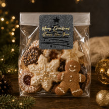 Glänsande svart guld God Jul Gott Nytt År