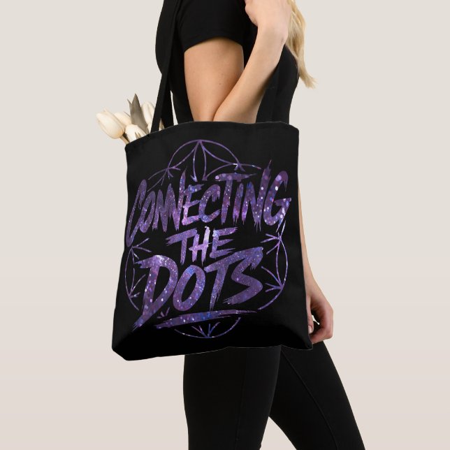 Glänsande Totebag - Prickar Tygkasse (Närbild)