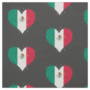 Glänsande unikt för Mexico flagga Tyg