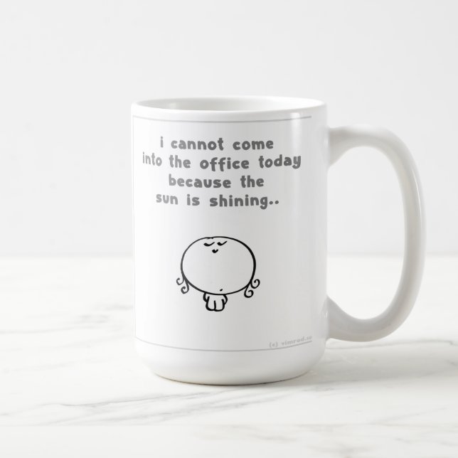 Glänsande Vimrod sol Kaffemugg (Höger)