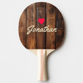 Glansfärgade tavlor Vintage Heart Signerad Pingisracket