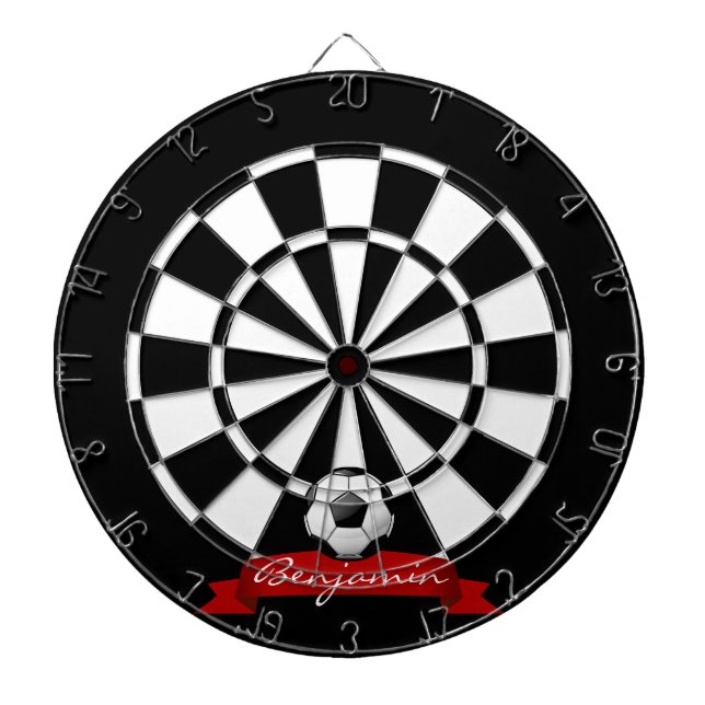 Glansig fotbollboll darttavla (Framsidan)