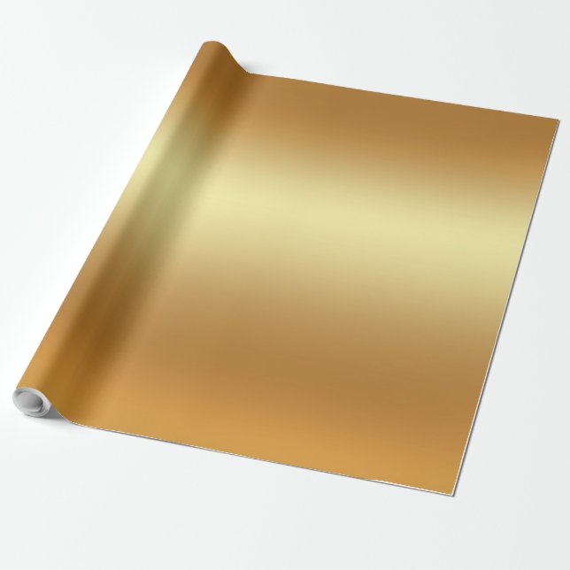 Glansig guld- gåva för elegant modern glamourFaux Presentpapper (Utrullad)