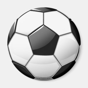 Glansig klassikerfotbollboll magnet