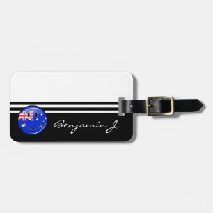 Glansig le australiensisk flagga bagagebricka