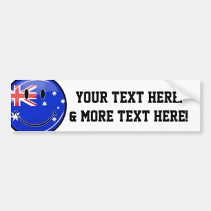 Glansig le australiensisk flagga bildekal