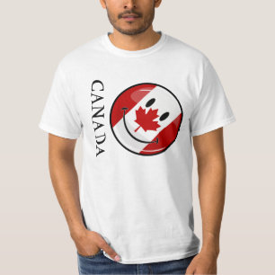 Glansig le kanadensisk flagga t shirt