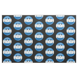 Glansig runda som ler honduransk flagga tyg