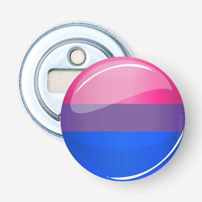 Glansig rundaBisexualityflagga Flasköppnare (Framsidan)