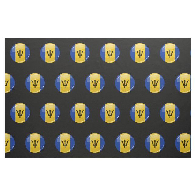 Glansig rundaflagga av Barbados Tyg (Fat Quarter)
