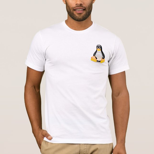 Glansig skjorta för TuxLinuxpingvin Tee (Framsida)