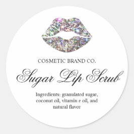 Glänsiga Läppar Sockerläppbalsam Runt Klistermärke