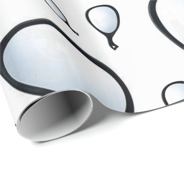 Glansigt presentpapper Handpekande spegel stylist  (Rullad Hörn)