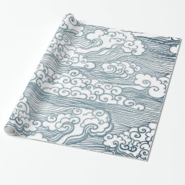 Glansigt slående in papper, 30" x 6' JAPANEN Presentpapper