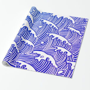 Glansigt slående in papper, 30" x 6' JAPANEN Presentpapper