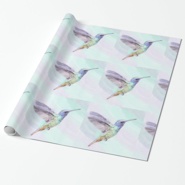 Glansigt slående in papper för Hummingbird, 30" x Presentpapper (Utrullad)