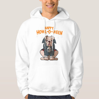 glansknig bulldog hund mamma halloween-kostnad hoodie