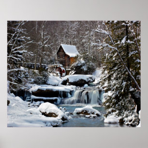 GläntabäckGristmill vinter 2010 Poster