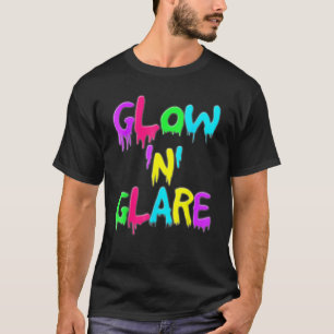 Glare 80s-Vintagen Retro Färg Colou T Shirt