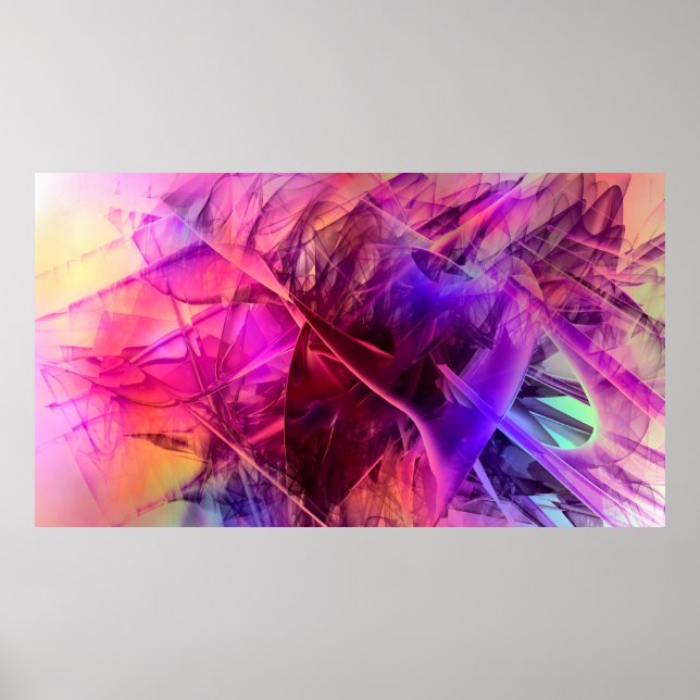 Glas abstrakt refraktion rendering poster (Framsidan)
