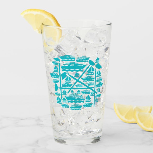 Glas av båtar och lådor (Framsida Ice)